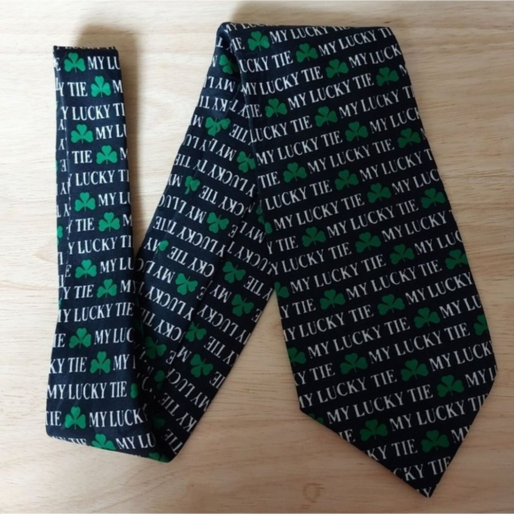 Vintage Andaloro Funky 1980's My Lucky Tie Neck Tie St Patrick's Day